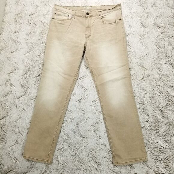 Goodfellow Co Jeans Mens 40×32 Brown Slim Straight Total Flex Medium Wash Denim - Picture 1 of 13